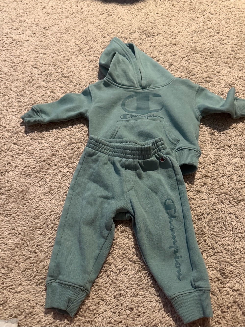 Toddler Champion Kids Teal Green Hoodie & Jogger Set 12 months